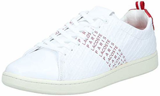 Picture of Lacoste Men's CARNABY EVO Sneaker, White/red, 9 Medium US - Size: 9