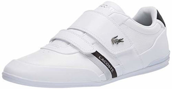 Picture of Lacoste Men's Misano Strap 120 1 U CMA Sneaker, White/Black, 9 Medium US - Size: 9