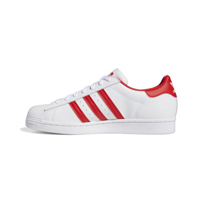 Picture of adidas Originals Men's Superstar Sneaker, White/Vivid Red/White, 8 - Size: 8