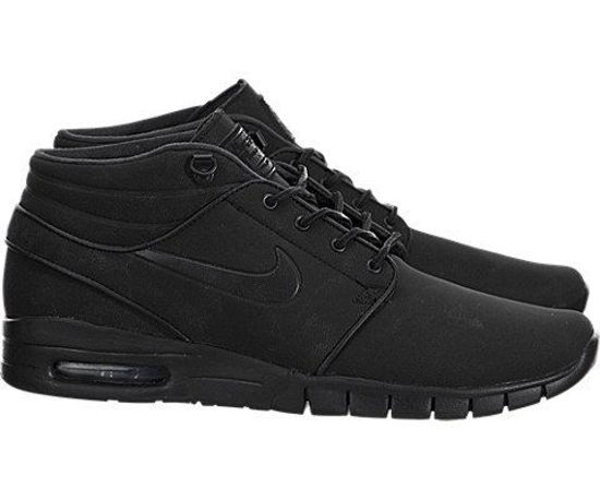 Picture of Nike Mens Stefan Janoski Max Mid L Black/Anthracite Leather Size 7.5 - Size: 7.5