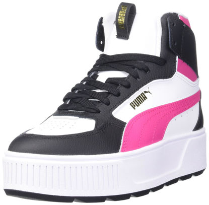 Picture of PUMA Women's Karmen Rebelle Mid Sneaker, White-Beetroot Purple, 11 - Size: 11