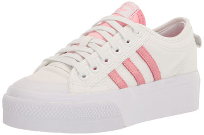 Picture of adidas Originals Women's Nizza Platform Sneaker, White/Super Pop/Black, 7.5 - Size: 7.5