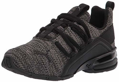 Picture of PUMA unisex child Axelion Running Shoe, Puma Black-castlerock, 6 Big Kid US - Size: 6 Big Kid