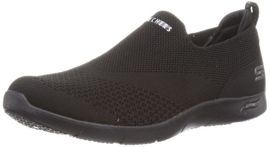 Picture of Skechers Women's Sneaker, Black Heathered Knit, 9 - Size: 10