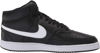 Picture of Nike Men's Court Vision Mid Sneaker, Black/White, 7 Regular US - Size: 7 Regular US