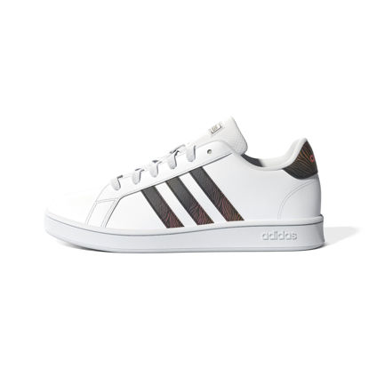 Picture of adidas Little Kid Grand Court White/Core Black/Acid Red 13K - Size: 13 Little Kid