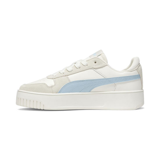 Picture of PUMA Women's CARINA STREET SUEDE Sneaker, Warm White-Frosted Ivory-Silver Sky, 7.5 - Size: 7.5