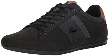 Picture of Lacoste Men's Chaymon Sneaker, Black/Brown, 12 Medium US - Size: 12 M US