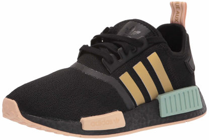 Picture of adidas Originals womens NMD_R1 Black/Gold Metallic/Halo Amber 8 - Size: 8