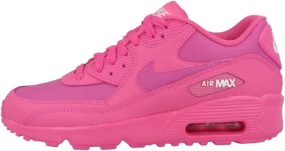 Picture of Nike Girl's Air Max 90 Leather (Big Kid) Laser Fuchsia/Laser Fuchsia/White 6.5 Big Kid M - Size: 6.5 Big Kid