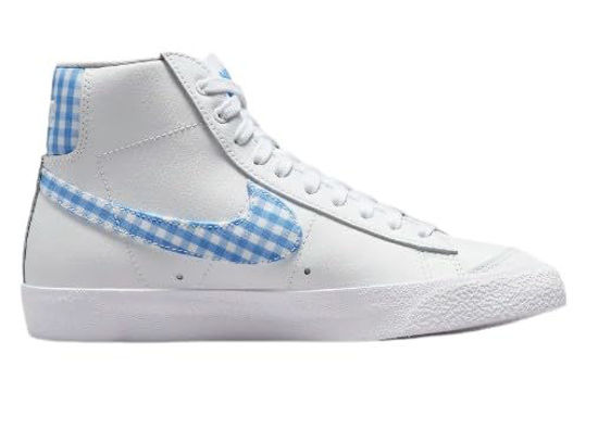 Picture of Nike Blazer Mid and Low '77 Women's Sneakers (White/University Blue, US Footwear Size System, Adult, Women, Numeric, Medium, 10.5) - Size: 10.5 Women/9 Men