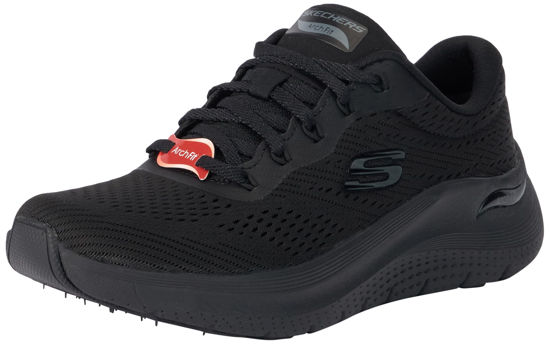 Picture of Skechers Sport Women's Women's Arch FIT 2.0-Big League Sneaker, BBK=Black/Black, 8 Wide - Size: 8 Wide