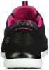 Picture of Skechers Women's Fashion Sneaker, black heathered Mesh/Durabuck/Hot Pink & White Trom 9 M US - Size: 9