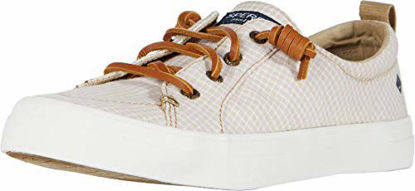 Picture of Sperry Women's Crest Vibe Mini Check Sneaker, Cornstalk/White, 6 M US - Size: 6