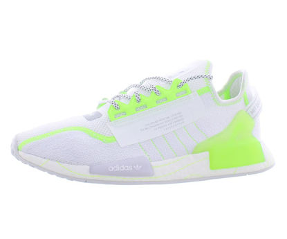 Picture of Adidas NMD_R1.V2 Mens Shoes Size 10, Color: Cloud White/Signal Green/Grey One - Size: 10