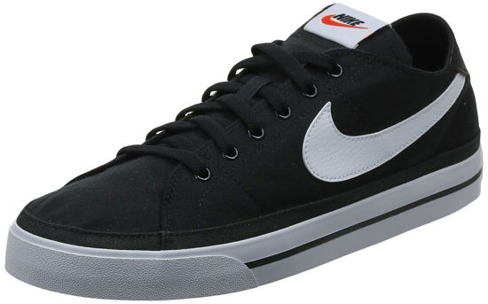 Picture of Nike Court Legacy Suede Mens Shoes Size 13, Color: Black/White - Size: 13