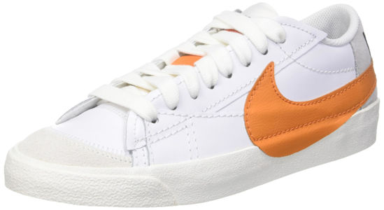 Picture of Nike Men's Blazer Low '77 Jumbo White/Alpha Orange-Grey Fog (DN2158 100) - 12 - Size: 12