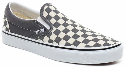 Picture of Vans Unisex Classic Slip-On (Checker) Pewter/True White Size 12 Women/10.5 Men - Size: 12 Women/10.5 Men