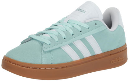 Picture of adidas Women's Grand Court Alpha Sneaker, Semi Flash Aqua/White/Magic Grey Metallic, 8 - Size: 8