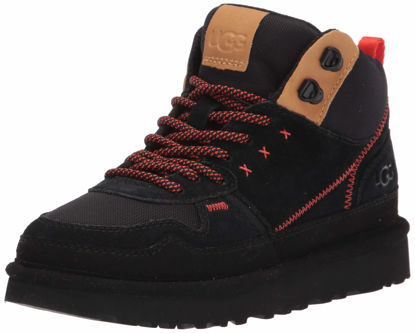 Picture of UGG Women's Highland HI Heritage Sneaker, Black/Fiery Red Suede, 6 - Size: 6