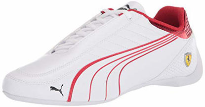 Picture of PUMA mens Scuderia Ferrari Race Future Kart Cat Sneaker, Puma White-rosso Corsa, 8 Women 9.5 Men US - Size: 8 Women/9.5 Men