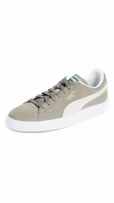 Picture of PUMA mens Suede Classic + Sneaker, Steeple Gray/White, 9.5 US - Size: 9.5