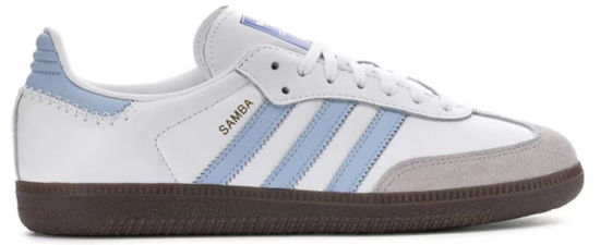 Picture of adidas Samba OG Big Kid (White Sky Blue, 7) - Size: 7