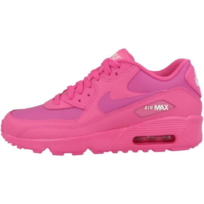 Picture of Nike Girl's Air Max 90 Leather (Big Kid) Laser Fuchsia/Laser Fuchsia/White 5 Big Kid M - Size: 5 Big Kid