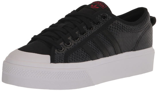 Picture of adidas Originals Women's Nizza Platform Sneaker, Black/Black/Grey, 5 - Size: 5