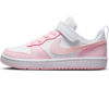 Picture of NIKE Court Borough Low Recraft Boys DV5457-105 (White/Pink Foam), Size 11.5 - Size: 11.5 Little Kid