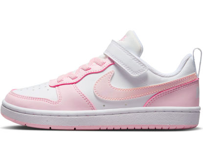 Picture of NIKE Court Borough Low Recraft Boys DV5457-105 (White/Pink Foam), Size 11.5 - Size: 11.5 Little Kid