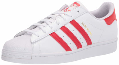 Picture of adidas Originals Men's Superstar Legacy Sneaker, White/Vivid Red/Gold Metallic, 9.5 - Size: 9.5