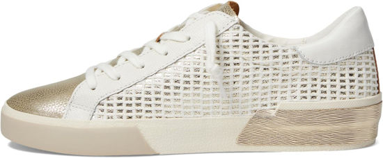 Picture of Dolce Vita Women's Zina Sneaker, Bone/Gold Woven, 9.5 - Size: 9.5