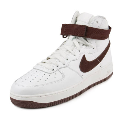 Picture of Nike Mens Air Force 1 Hi Retro QS Summit White/Chocolate Brown Leather Size 11 - Size: 11