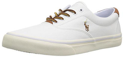 Picture of Polo Ralph Lauren Men's Thorton Sneaker, White, 12 D US - Size: 12