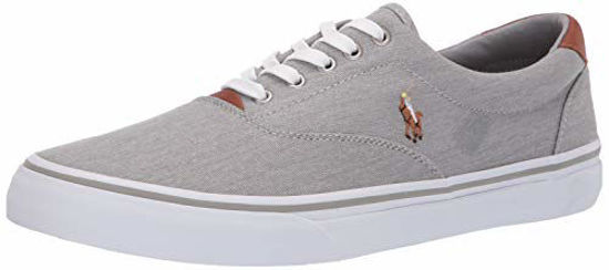 Picture of Polo Ralph Lauren Men's Thorton Sneaker, Soft Grey, 11 D US - Size: 11 D US