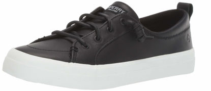 Picture of Sperry Womens Crest Vibe Leather Sneaker, Black, 6.5 - Size: 6.5