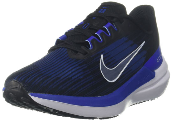 Picture of Nike Men's Air Winflo 9 Sneaker, Black White Old Royal Racer Blue, 10 - Size: 10