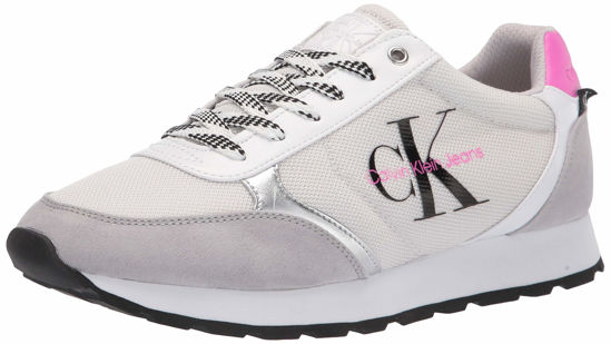 Picture of Calvin Klein Women's CAYLE Sneaker, White+Pink 140, 10 - Size: 10