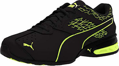 Picture of PUMA Men's Tazon 6 Fracture Sneaker, Black-Safety Yellow, 9 M US - Size: 9