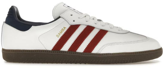 Picture of Adidas Samba OG Men's Sneaker (White Red Navy, 8.5) - Size: 8.5