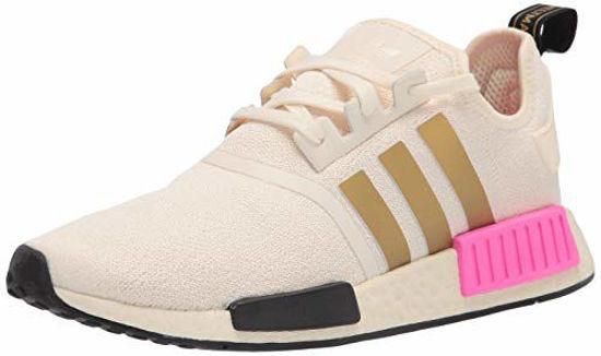 Picture of adidas Originals womens NMD_R1 Cream White/Gold Metallic/Screaming Pink 10 - Size: 10