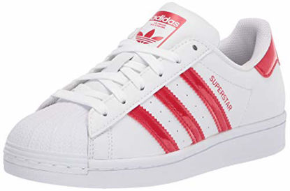 Picture of adidas Originals Women's Superstar Sneaker, White/Scarlet/White, 8 - Size: 8