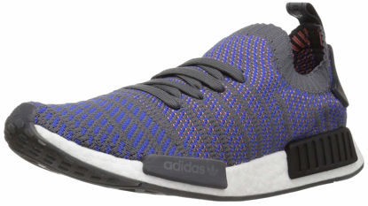 Picture of adidas Originals Men's NMD_R1 STLT Primeknit Running Shoe, Hi-Res Blue/Black/Chalk Coral, 13 - Size: 13