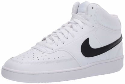 Picture of Nike Men's Court Vision Mid Sneaker, White/Blackwhite, 15 Regular US - Size: 15