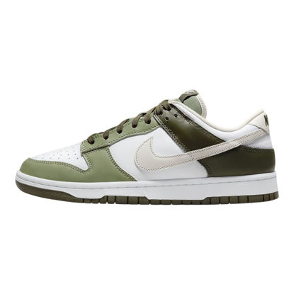 Picture of Nike Dunk Low Men White/Light Bone-Oil Green FN6882-100 13 - Size: 13