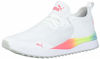 Picture of PUMA Women's Pacer Next Cage Sneaker, White-Pink Alert-Yellow Alert, 8 M US - Size: 8