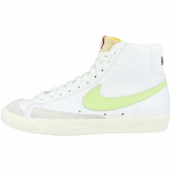 Picture of Nike Womens Blazer Mid 77 Trainers CZ1055 Sneakers Shoes (UK 3.5 US 6 EU 36.5, White Barely Volt White 108) - Size: 6