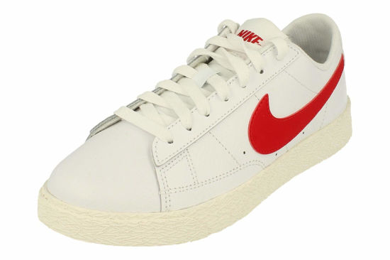 Picture of Nike Blazer Low GS Trainers CZ7106 Sneakers Shoes (UK 5 US 5.5Y EU 38, White University red sail 100) - Size: 5.5