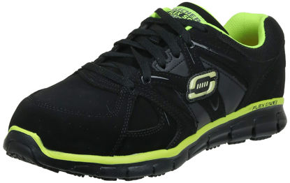 Picture of Skechers for Work Men's Synergy Ekron Walking Shoe,Black/Lime,8.5 M US - Size: 8.5